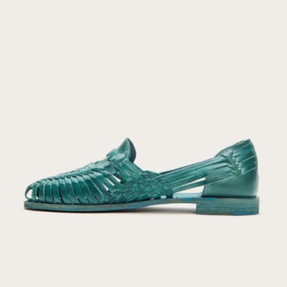 Frye Heather Huarache Sandals Flats Turquoise - Picture 4 of 6